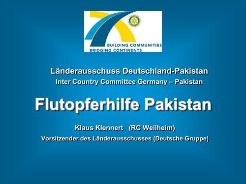 Pakistanhilfe Rotary - LÃ¤nderausschuss Deutschland-Pakistan