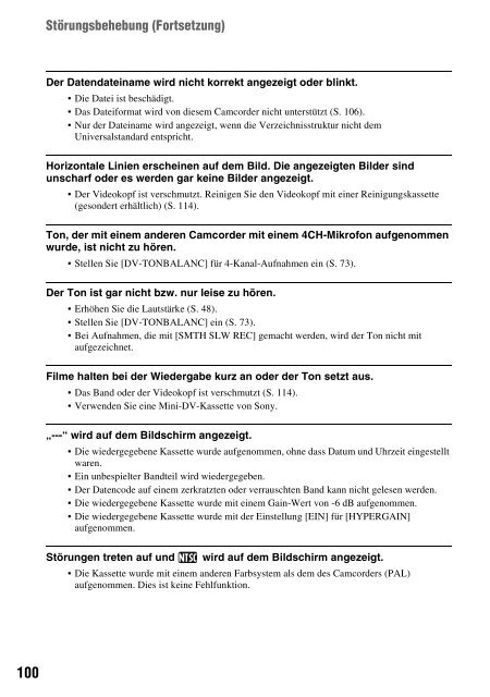 Menü - Video Data