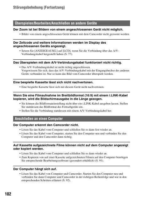 Menü - Video Data