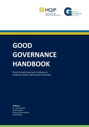 Good Governance Handbook - HQIP