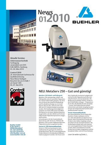 NEU: MetaServ 250 – Gut und günstig! - BUEHLER GmbH