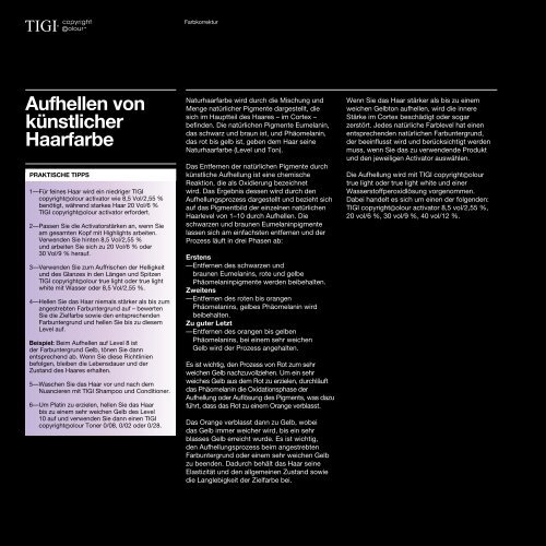 Handbuch Das komplette TIGI copyright©olour Educationhandbuch ...