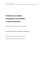 It takes two to imitate: Anticipation and imitation in social interaction