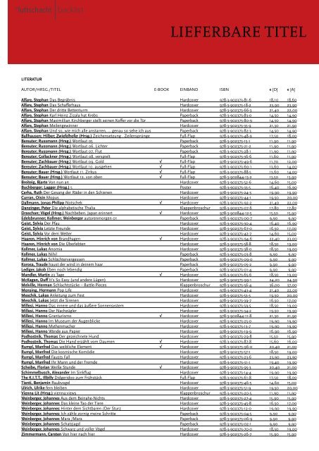 Herbstvorschau als PDF - Luftschacht Verlag