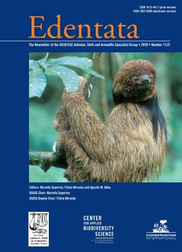 Edentata 11(2), 2010 - Anteater, Sloth & Armadillo Specialist Group