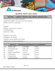 material safety data sheet - Buehler