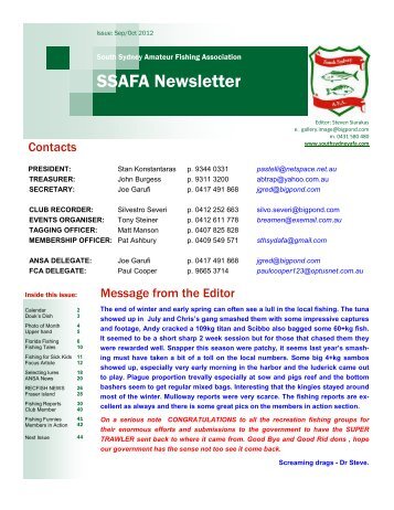 Sep-Oct 2012 - South Sydney Amateur Fishing Association Inc