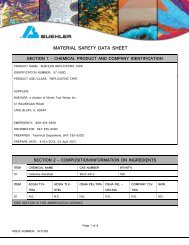 material safety data sheet - Buehler