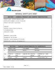 material safety data sheet - Buehler