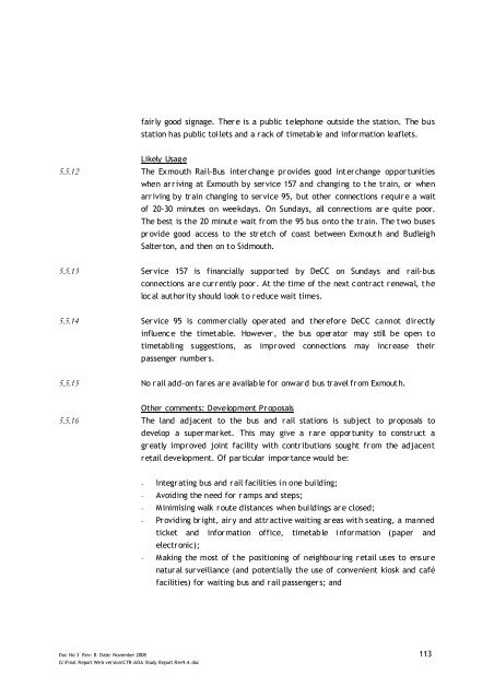 Jurassic Coast Transport Infrastructure Gap Analysis Study