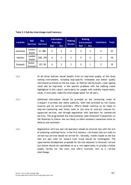 Jurassic Coast Transport Infrastructure Gap Analysis Study