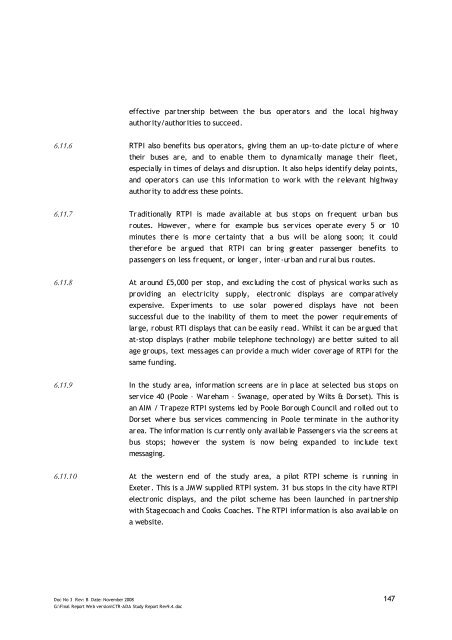 Jurassic Coast Transport Infrastructure Gap Analysis Study