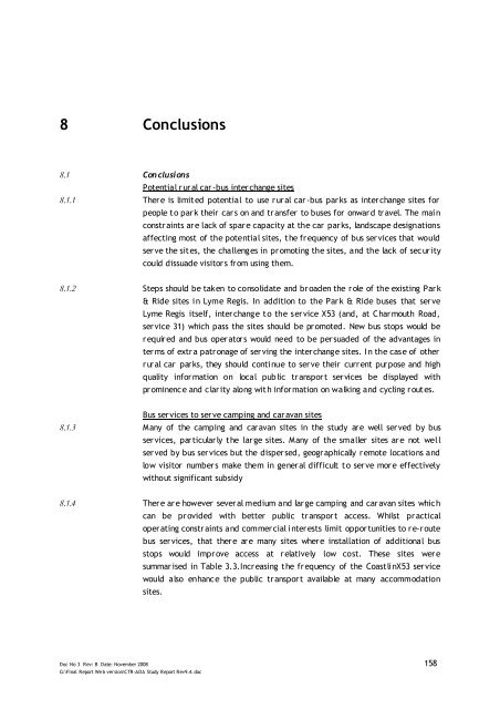 Jurassic Coast Transport Infrastructure Gap Analysis Study