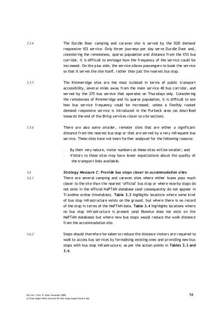 Jurassic Coast Transport Infrastructure Gap Analysis Study