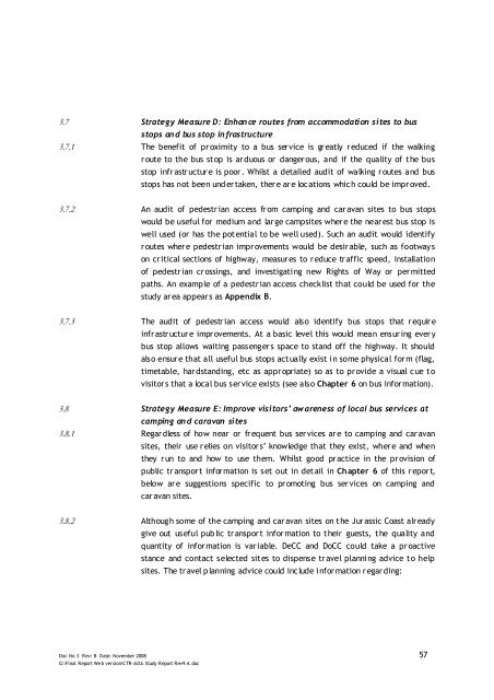 Jurassic Coast Transport Infrastructure Gap Analysis Study