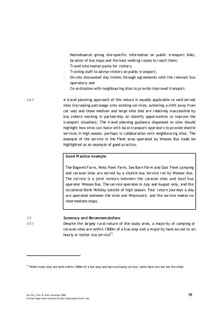 Jurassic Coast Transport Infrastructure Gap Analysis Study