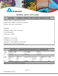 material safety data sheet - Buehler