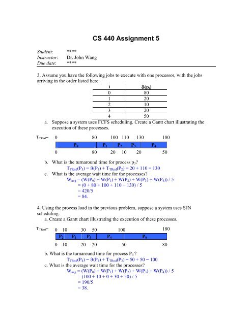 Fcfs Gantt Chart