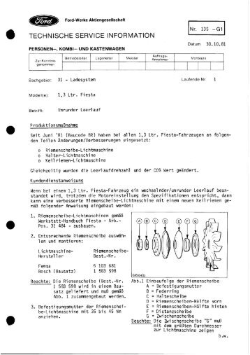 Ford TIS Nr 135 - G1 - Fiesta Club Deutschland