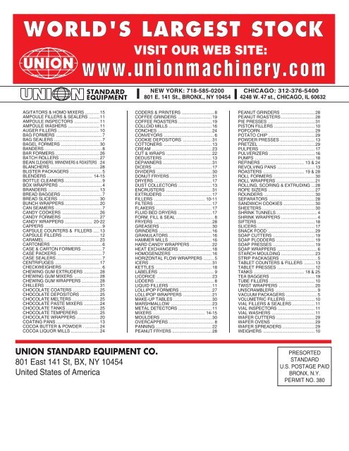 Union Standard Catalog - Union Standard Equipment and Union ...