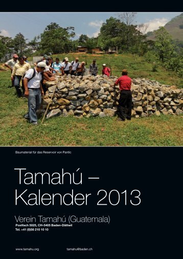 Kalender 2013 - Verein Arztstation Tamahú