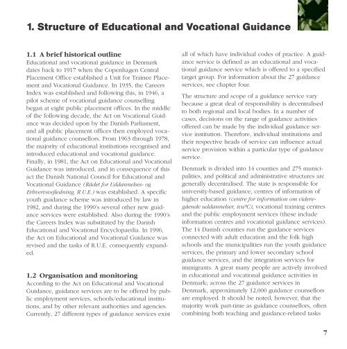 Educational and Vocational Guidance in Denmark