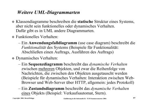 EinfÃ¼hrung in die Informatik II UML - Technische UniversitÃ¤t MÃ¼nchen