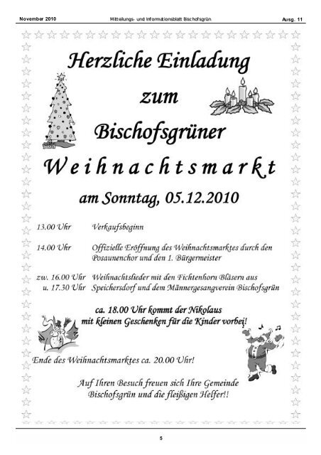 (1. Advent) im Ev. Gemeindehaus von 14.00 - Gemeinde Bischofsgrün