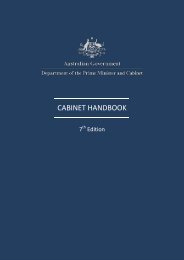 Cabinet Handbook - The Department of the Prime Minister and ...