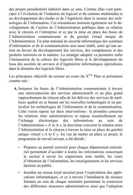 X plan tome2 - MinistÃ¨re du dÃ©veloppement et de la coopÃ©ration ...