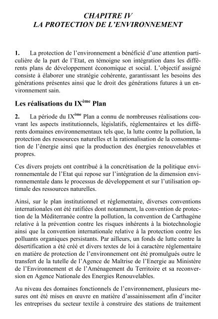 X plan tome2 - MinistÃ¨re du dÃ©veloppement et de la coopÃ©ration ...