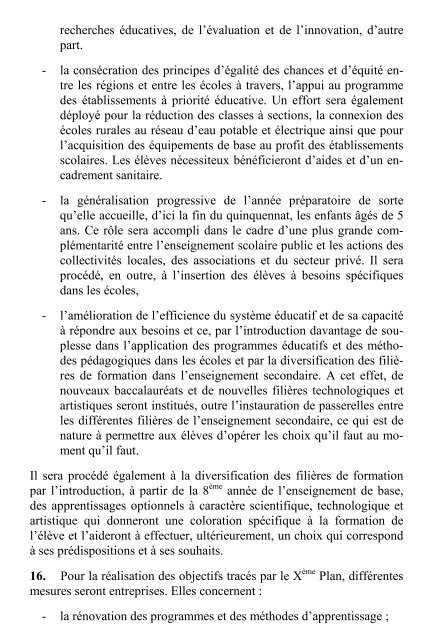 X plan tome2 - MinistÃ¨re du dÃ©veloppement et de la coopÃ©ration ...