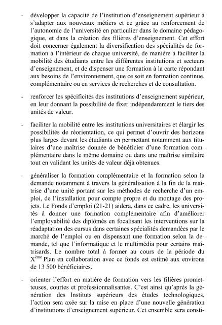 X plan tome2 - MinistÃ¨re du dÃ©veloppement et de la coopÃ©ration ...