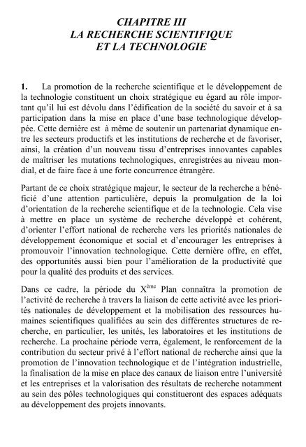 X plan tome2 - MinistÃ¨re du dÃ©veloppement et de la coopÃ©ration ...