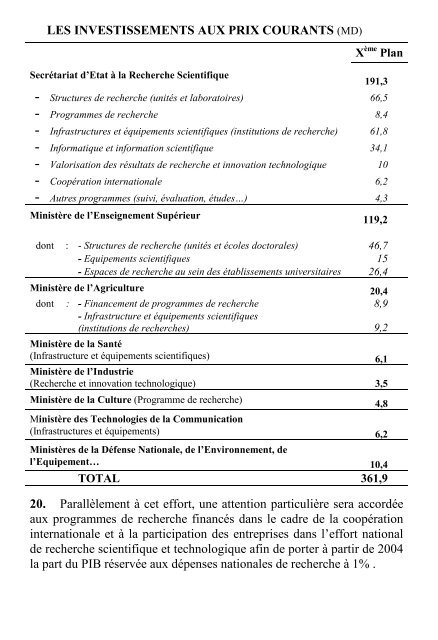 X plan tome2 - MinistÃ¨re du dÃ©veloppement et de la coopÃ©ration ...