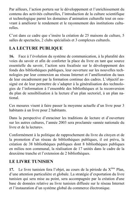 X plan tome2 - MinistÃ¨re du dÃ©veloppement et de la coopÃ©ration ...