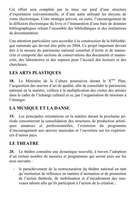 X plan tome2 - MinistÃ¨re du dÃ©veloppement et de la coopÃ©ration ...