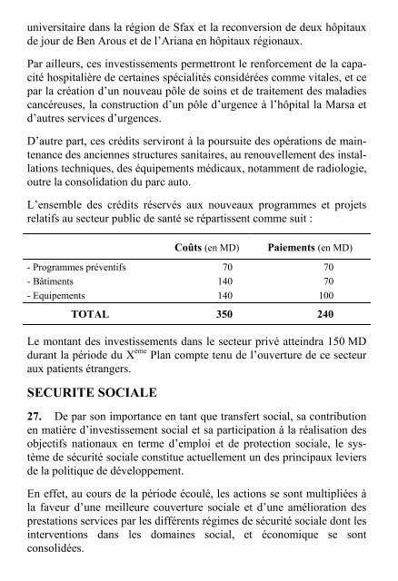 X plan tome2 - MinistÃ¨re du dÃ©veloppement et de la coopÃ©ration ...