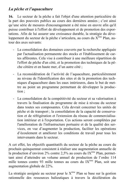 X plan tome2 - MinistÃ¨re du dÃ©veloppement et de la coopÃ©ration ...