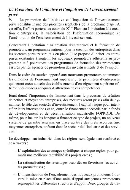 X plan tome2 - MinistÃ¨re du dÃ©veloppement et de la coopÃ©ration ...