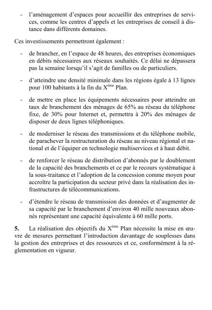 X plan tome2 - MinistÃ¨re du dÃ©veloppement et de la coopÃ©ration ...