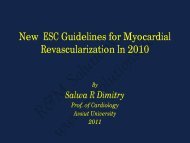 ESC Guidelines of Myocardial Revascularization ... - cardioegypt2011