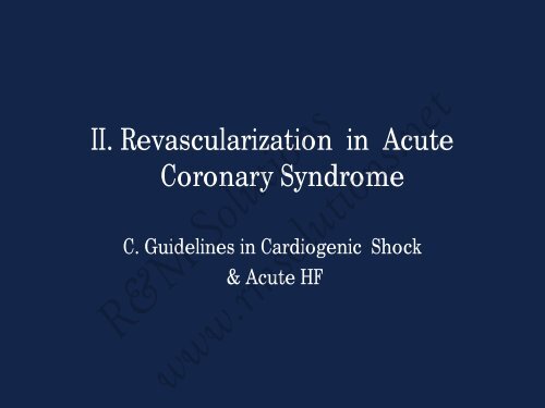 ESC Guidelines of Myocardial Revascularization ... - cardioegypt2011