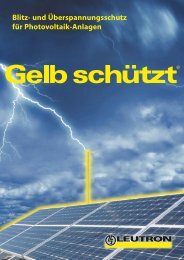 Blitz- und Ãberspannungsschutz fÃ¼r Photovoltaik ... - Leutron GmbH