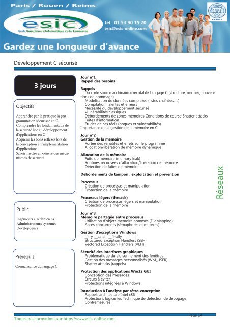 3 jours - Groupe ESIC