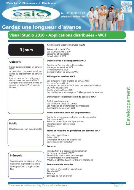 3 jours - Groupe ESIC