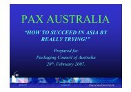 PAX - the Packaging Council of Australia