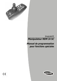 Invacare® Manipulateur REM 24 SC Manuel de programmation ...