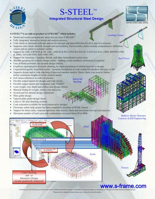 Boring satire pawn Integrated Structural Steel Design - S-FRAME SOFTWARE