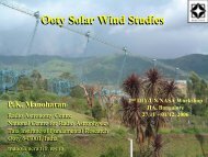 Ooty Solar Wind Studies - Indian Institute of Astrophysics